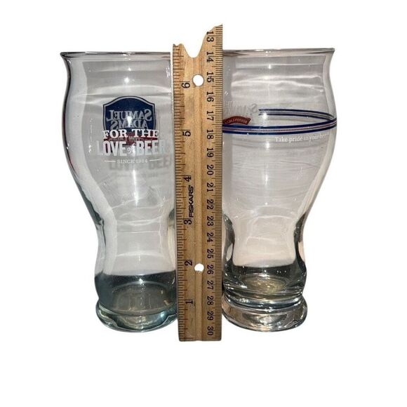Set Of 2 Samuel Adams For The Love Of Beer Boston Lager Pint Glass - Picture 1 of 6